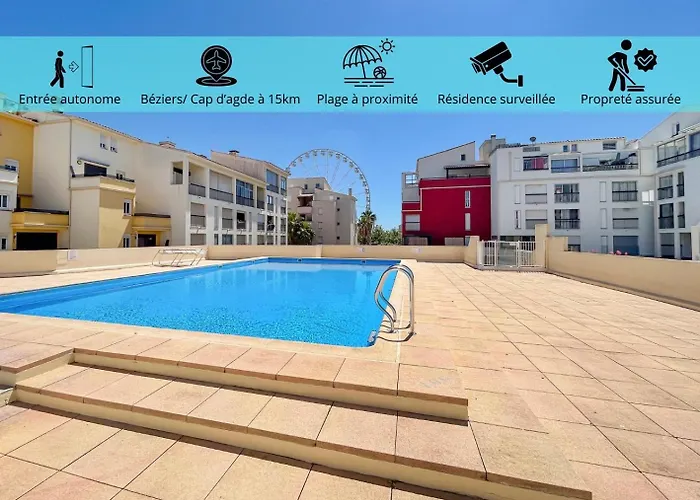 Confortable Avec Climatisation Au Cap D'agde Avec Port, Plages Et Nature Accessible A Pied Apartment *